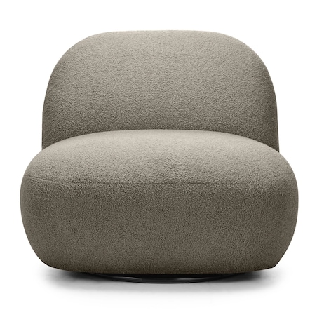 Fotel obrotowy 73x85x85 cm TENNO-3 bouclé brązowo-szary