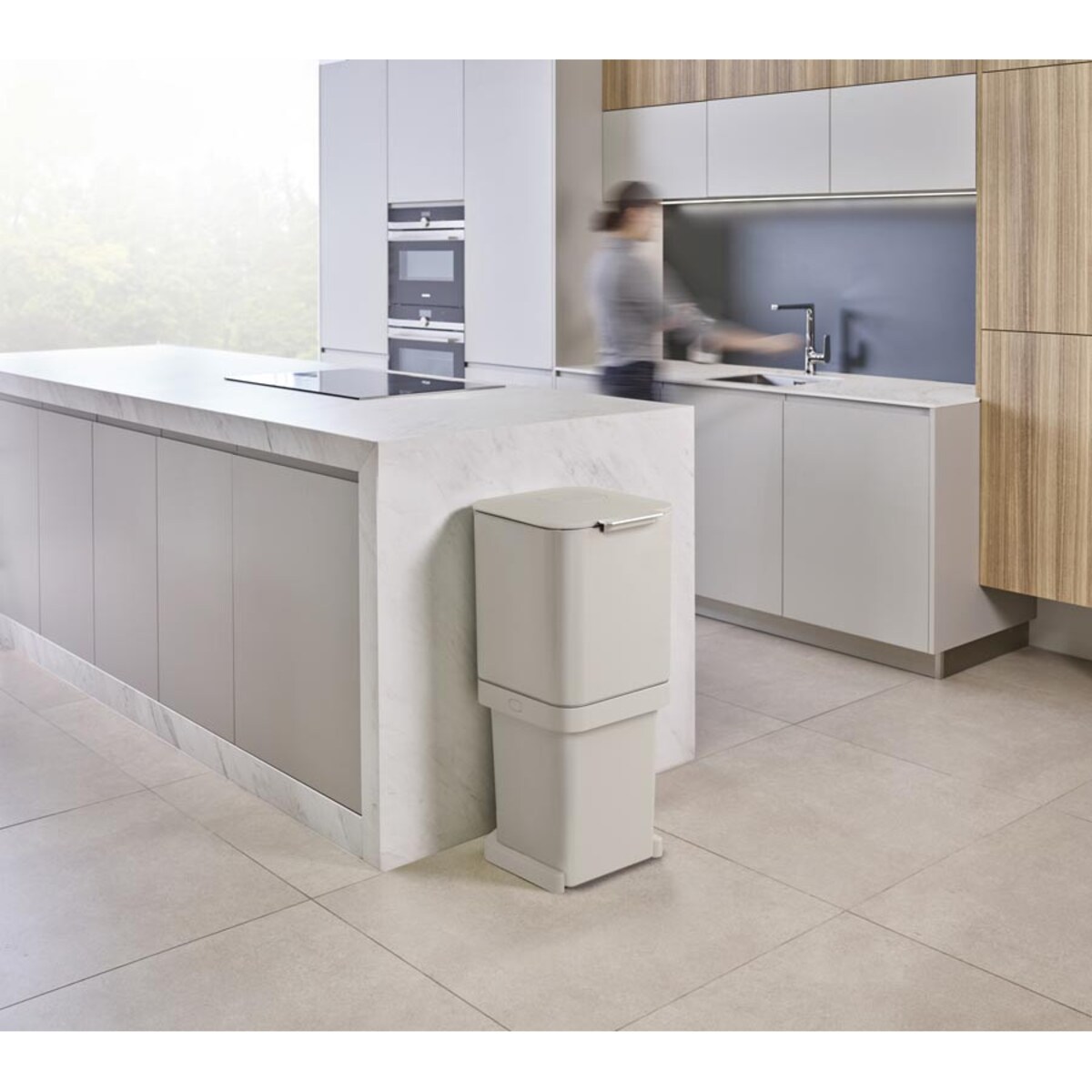 Kosz do segregacji stone Totem Pop, 40 l, Joseph Joseph