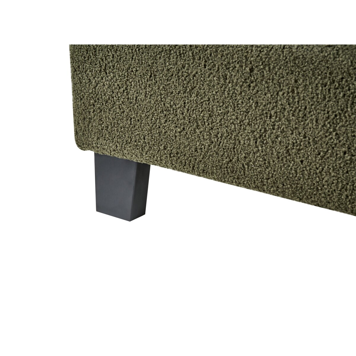 Łóżko bez zagłówka Boucle ROANNE 140 x 200 cm Ciemnozielony