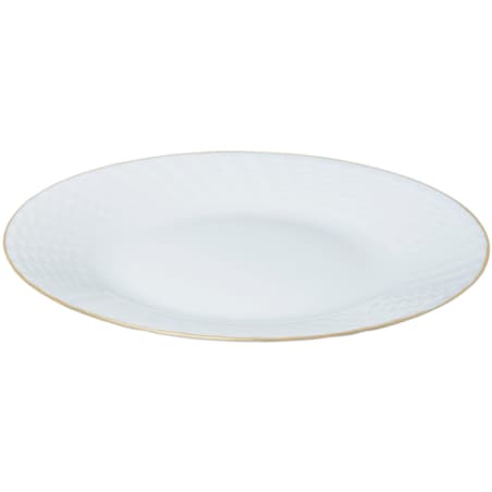 Zastawa stołowa Serwis Komplet talerzy 18 elementów na 6 osób złoty rant KINGHOFF