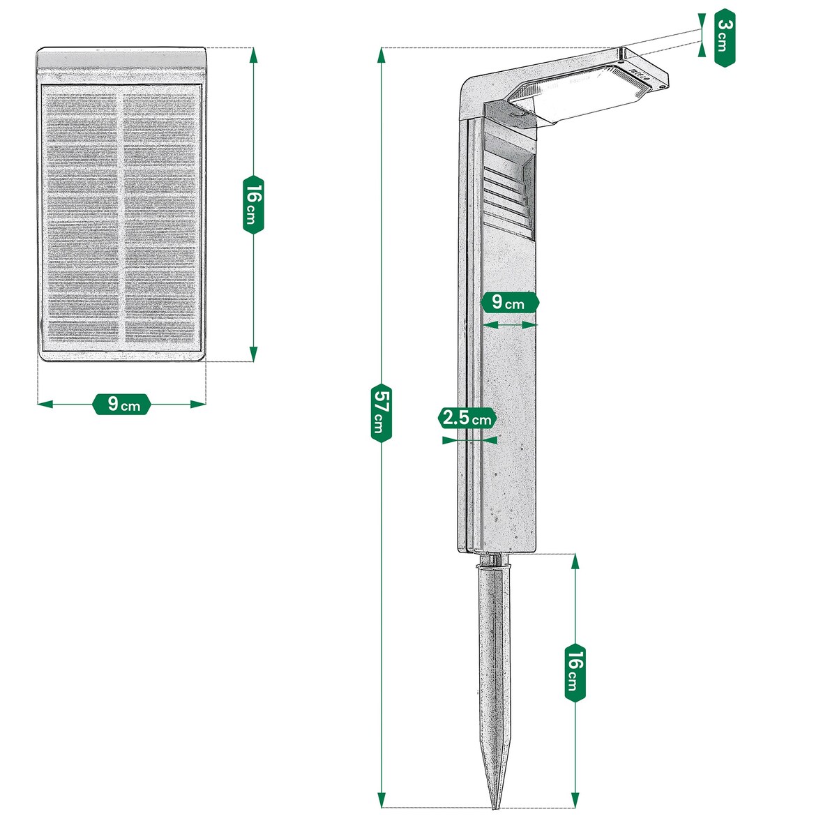 Lampa Solarna 30 Led Do Ogrodu Wbijana Dekoracja Ogrodowa Czujnik Zmierzchu
