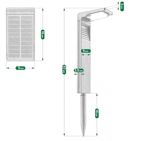Lampa Solarna 30 Led Do Ogrodu Wbijana Dekoracja Ogrodowa Czujnik Zmierzchu