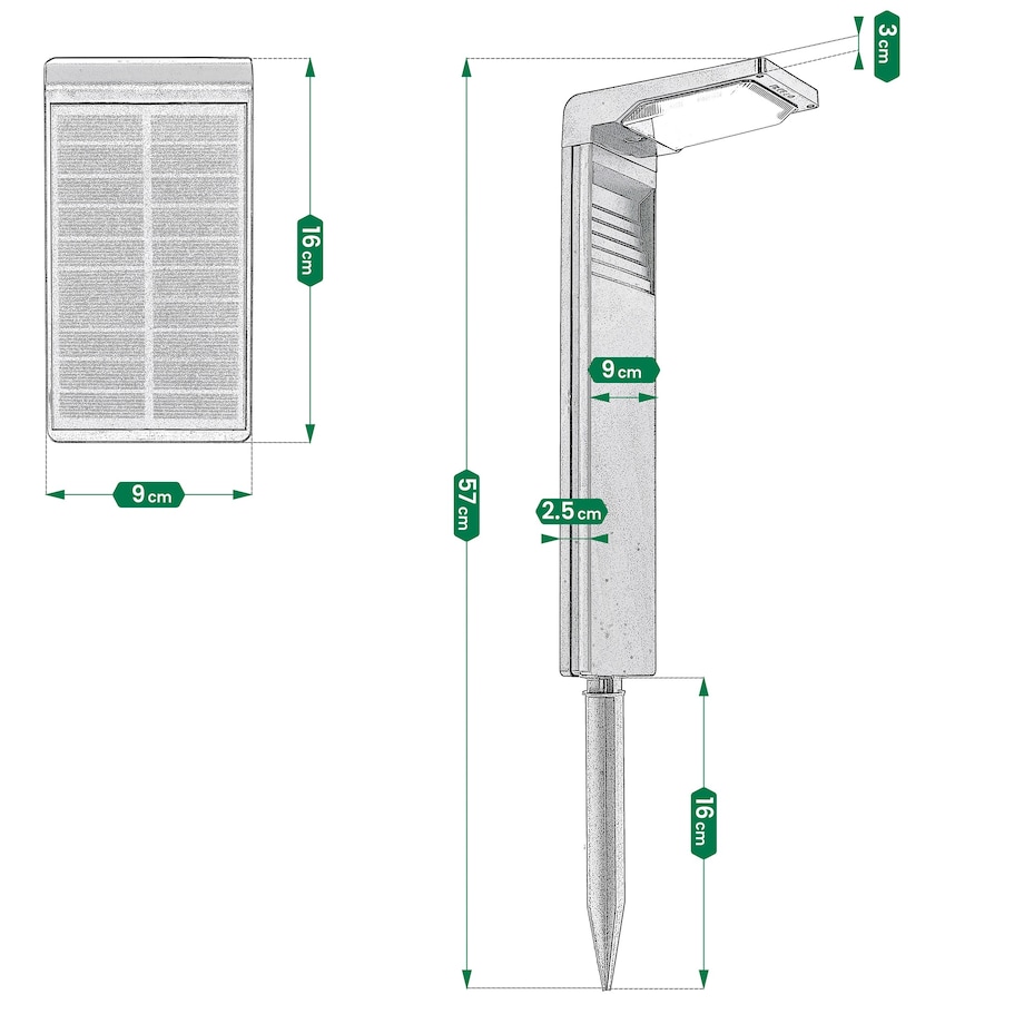 Lampa Solarna 30 Led Do Ogrodu Wbijana Dekoracja Ogrodowa Czujnik Zmierzchu