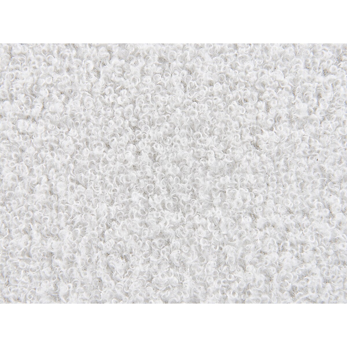 Stołek ze schowkiem boucle biały OKATON