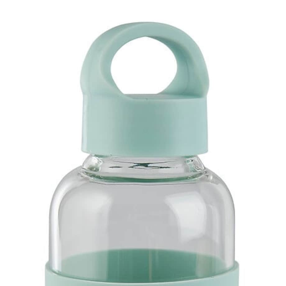 Butelka szklana z pokrowcem MIĘTOWA