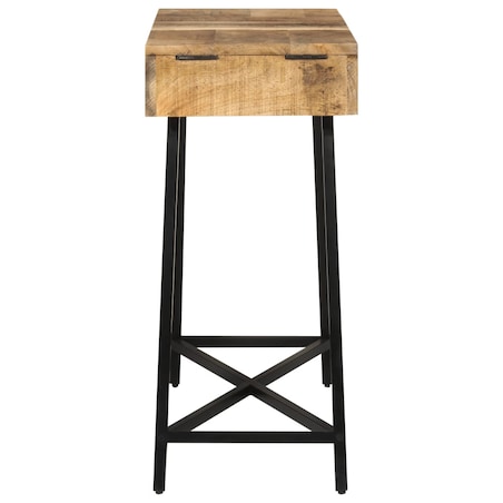 vidaXL Toaletka, 105x35x75 cm, surowe drewno mango i żelazo