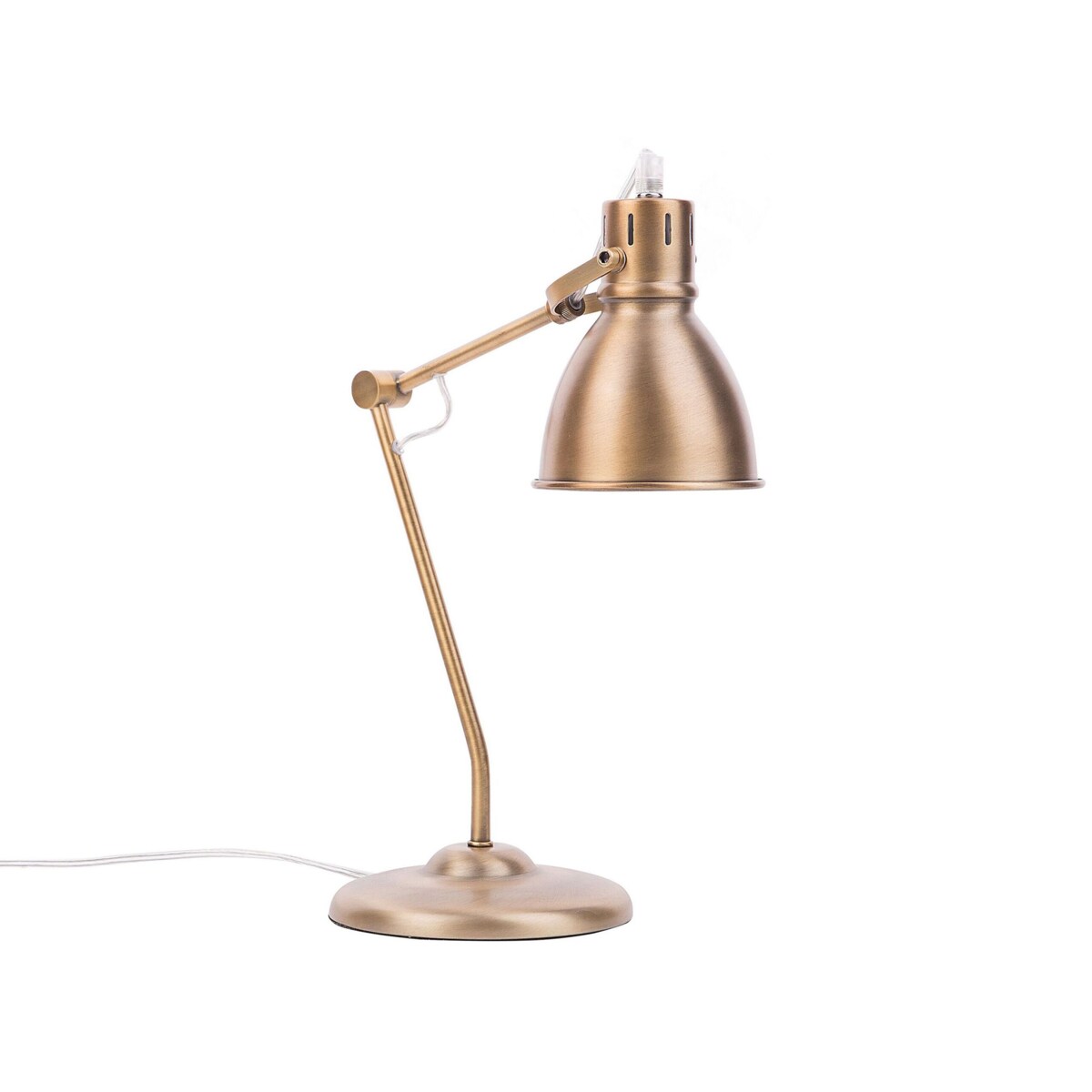 Lampa biurkowa regulowana metalowa mosiężna MONSAN