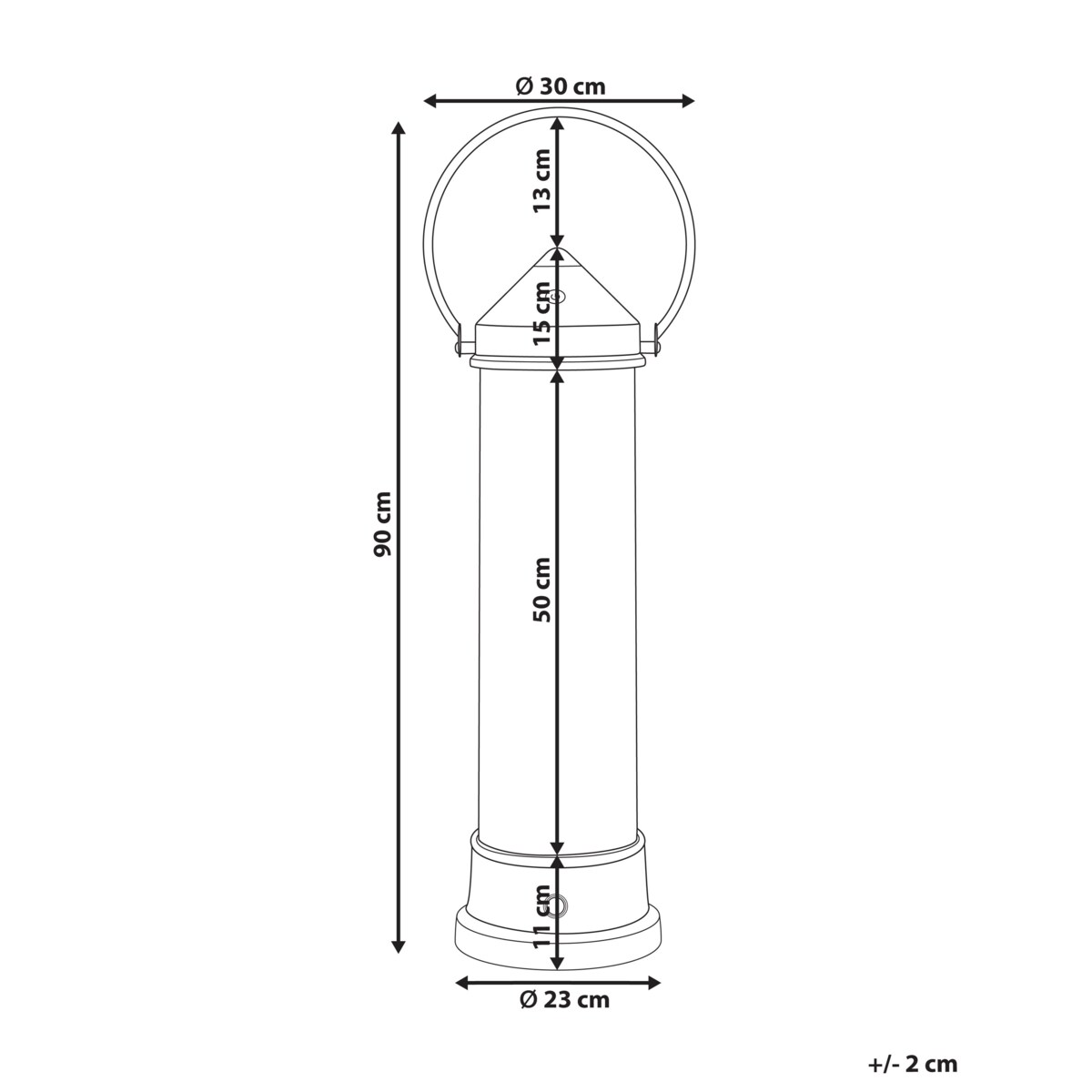Promiennik na podczerwień wolnostojący LLAIMA 1800 W Miedziany