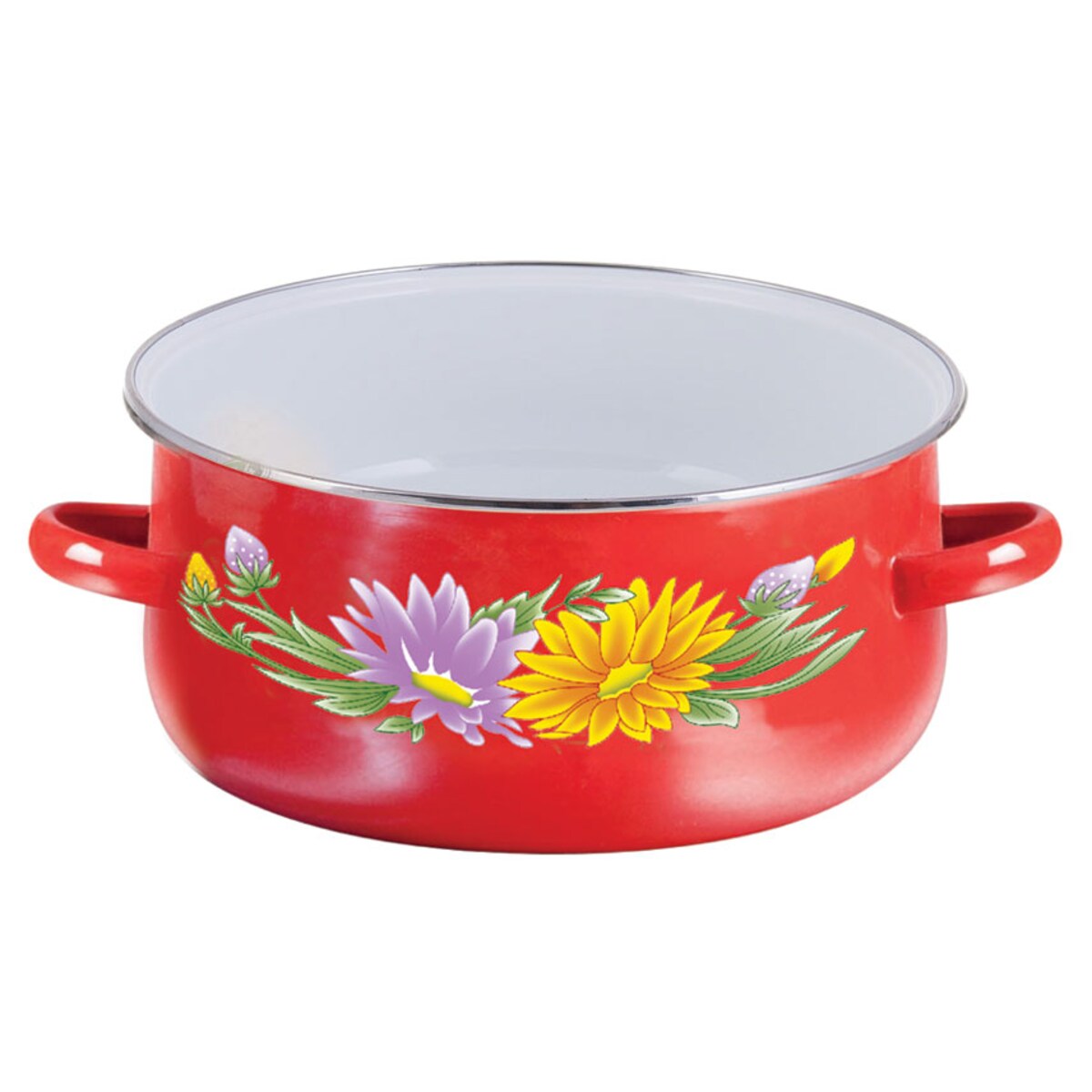 Zestaw garnków emaliowanych 10 elementów czerwone KLAUSBERG