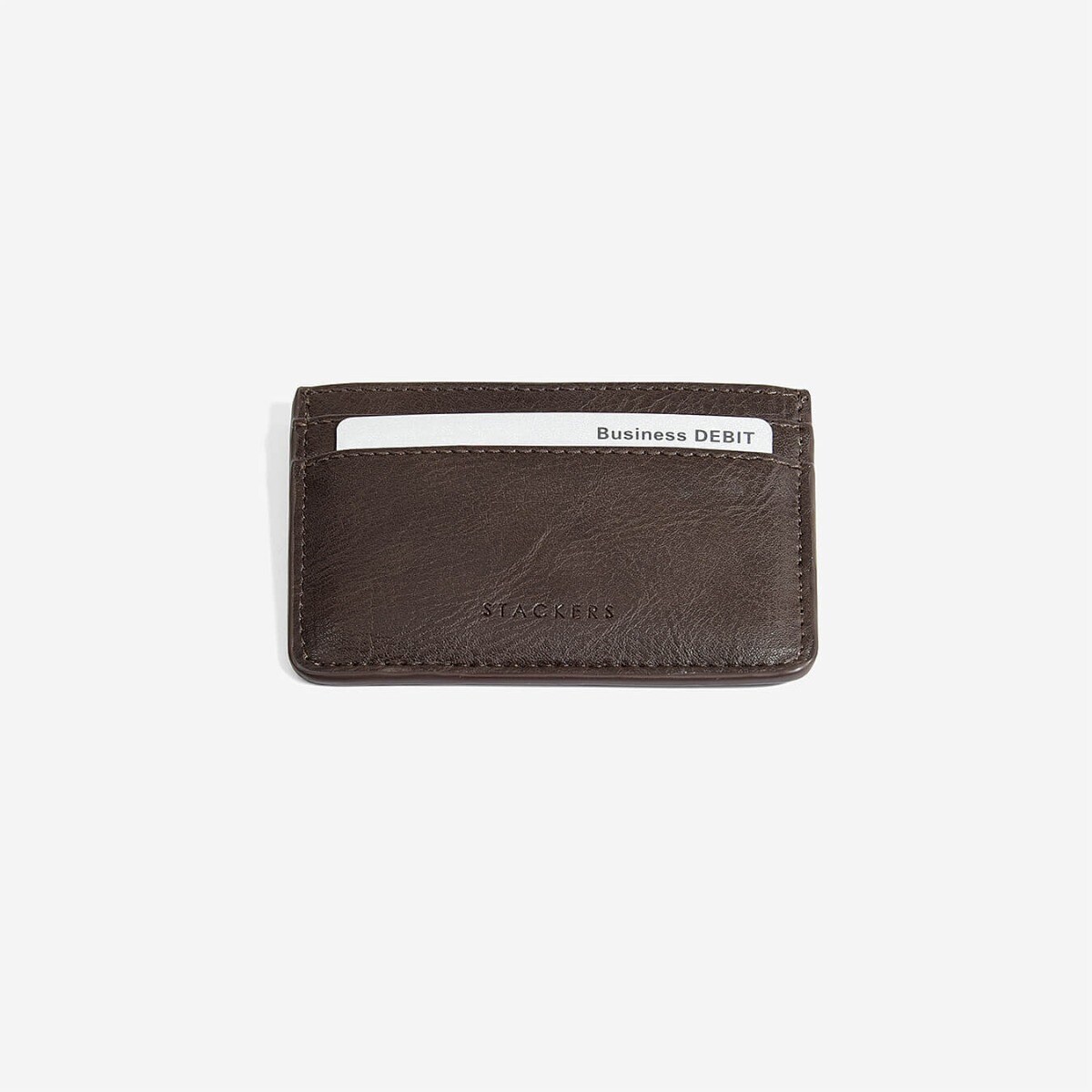 Etui na dowód osobisty Stackers brązowe