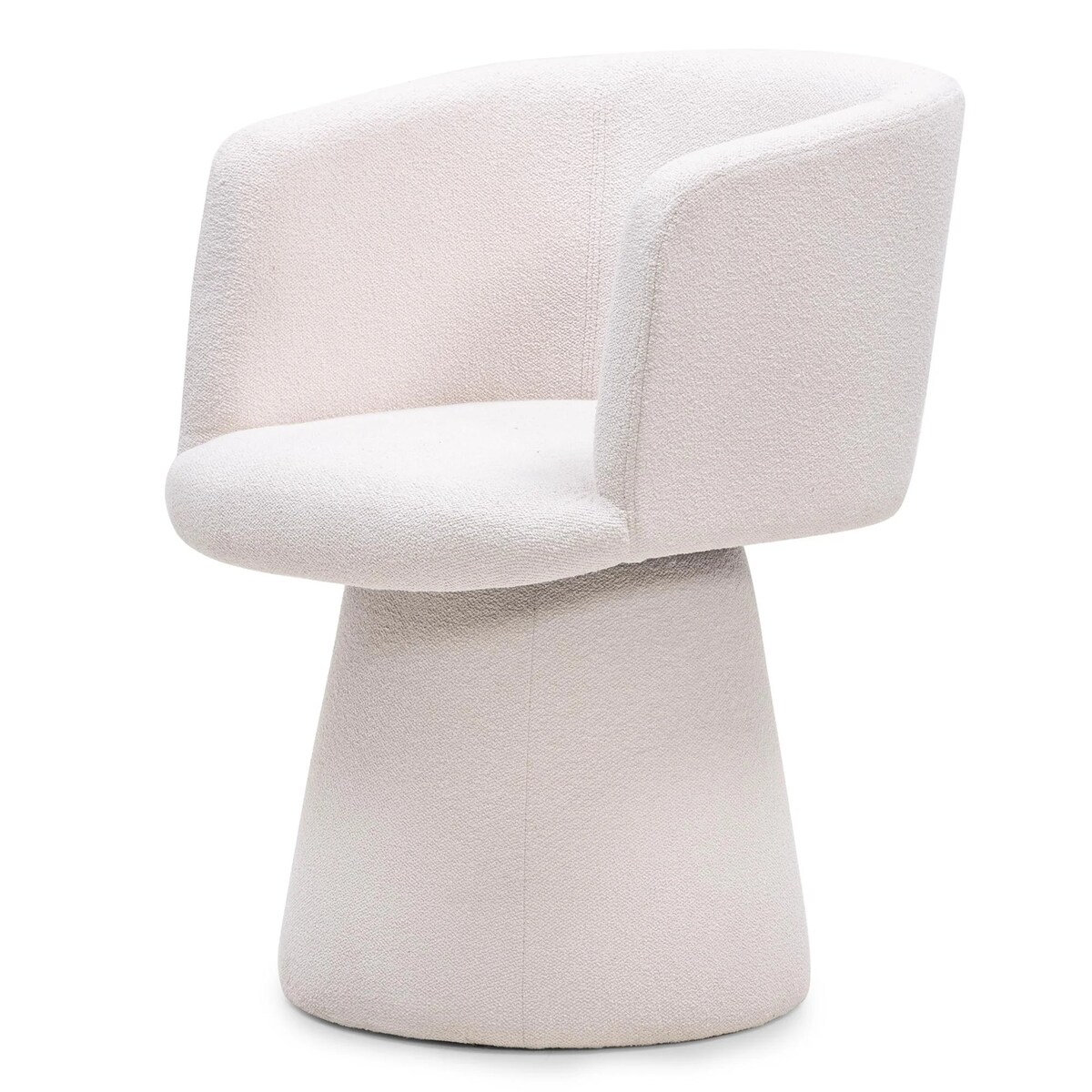 Krzesło obrotowe jasnobeżowe bouclé Nalf