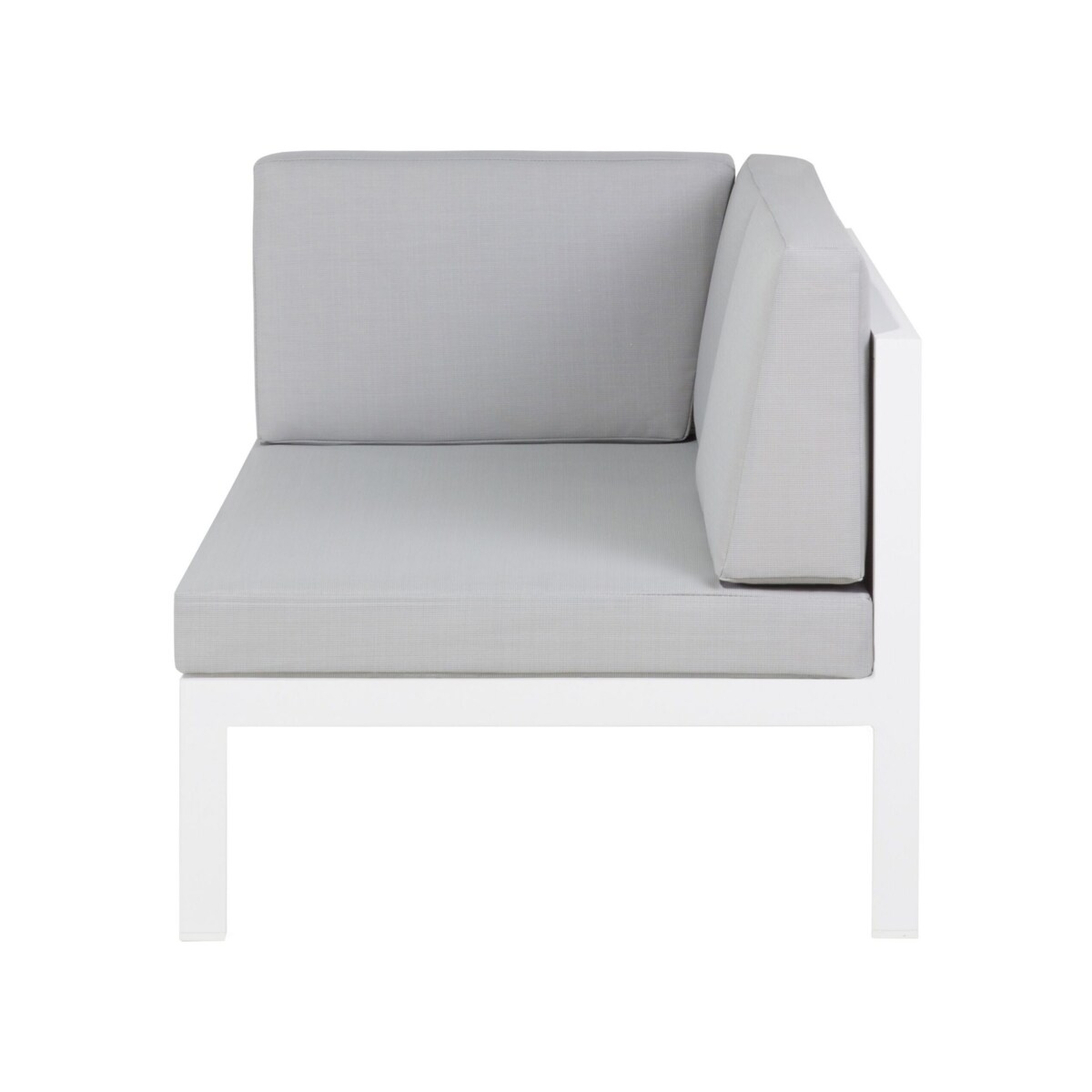 Narożnik ogrodowy ze stolikiem dla 6 osób CASTELLA Lewostronny Metal Szary