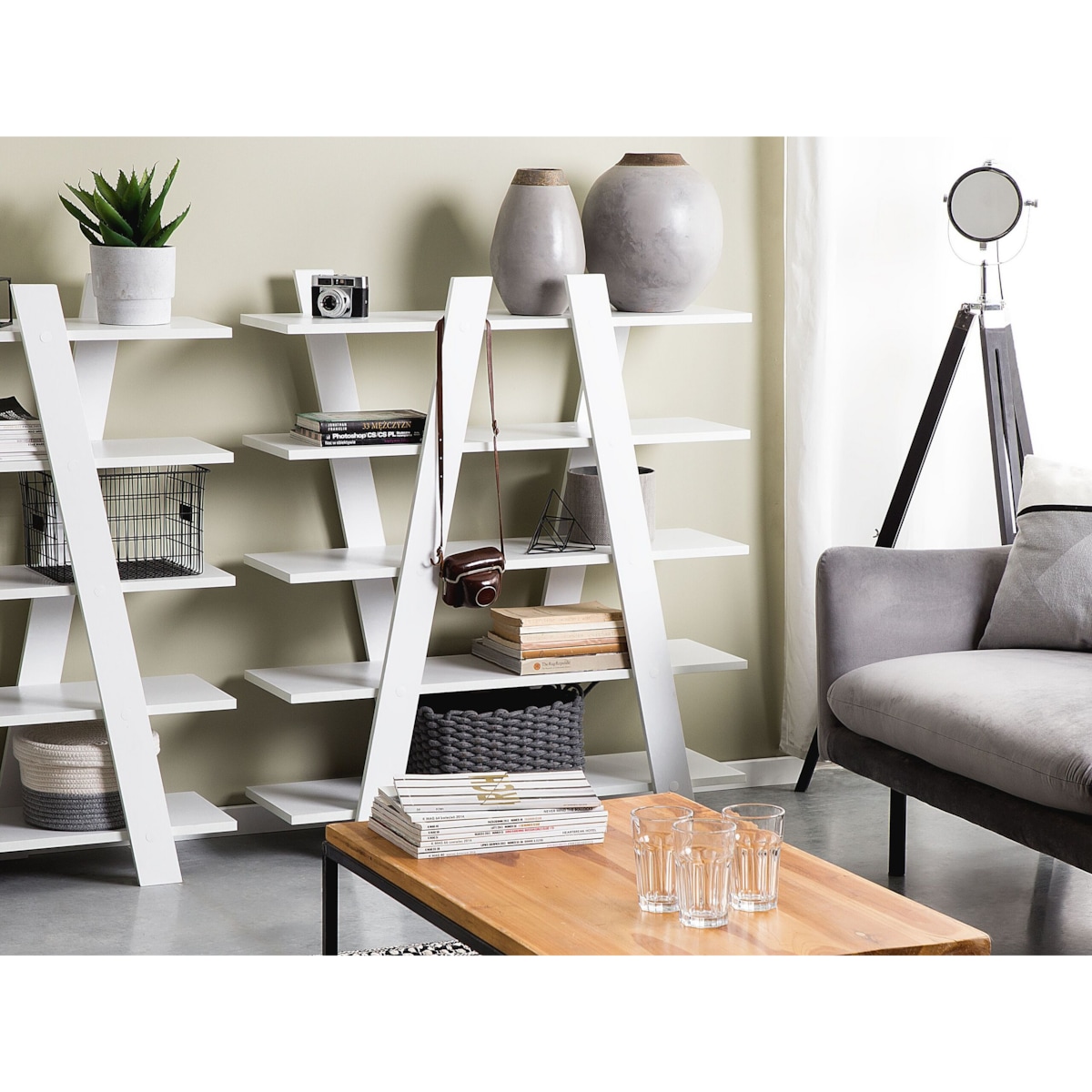 Regał 5 półek biały ESCALANTE