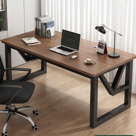 Biurko Gamingowe Nowoczesne Komputerowe Ciemny Buk Industrialne Loft 120 Cm