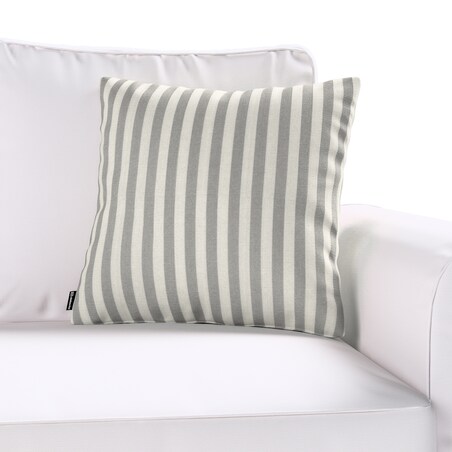 Poszewka Kinga na poduszkę 50x50 szaro-białe pasy (1,5cm)