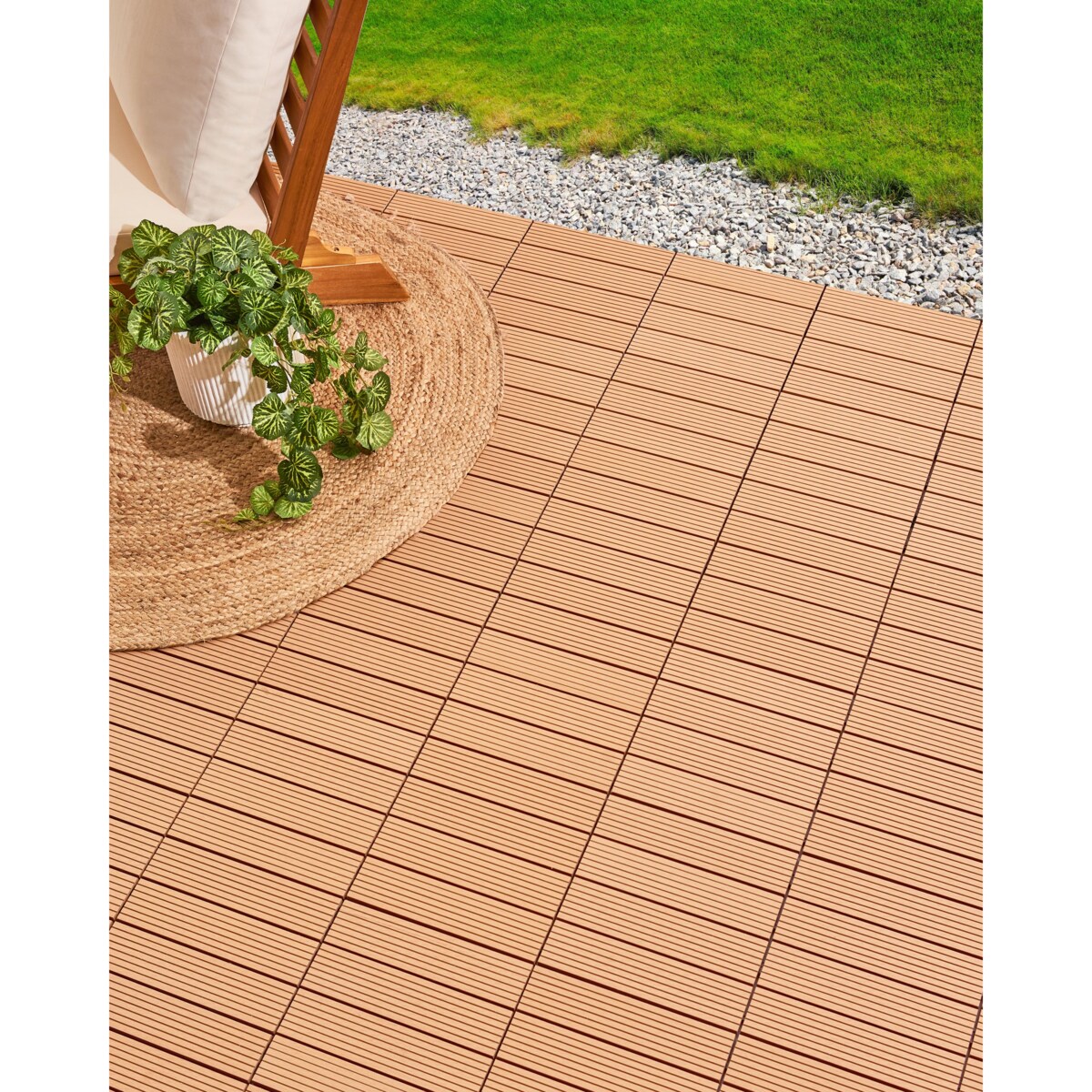 Płytki tarasowe ATELETA Kompozyt WPC Jasnobrązowy