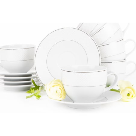 Komplet filiżanek 6os. (12el.) AMELIA SATYNA