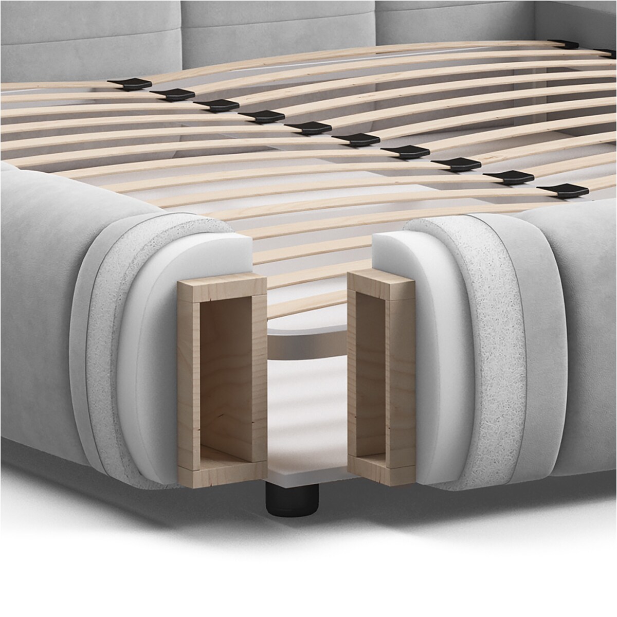 Łóżko Tapicerowane Monarch 140X200 Stelaż Pojemnik Na Pościel Loop 06