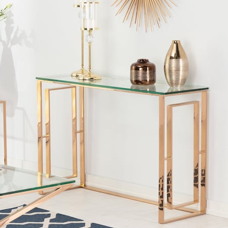 Konsola Eternic rose gold 120x40x80cm, 120 x 40 x 80 cm