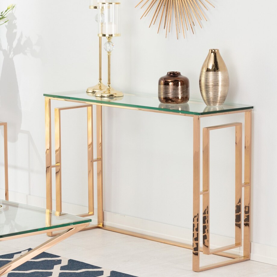 Konsola Eternic rose gold 120x40x80cm, 120 x 40 x 80 cm