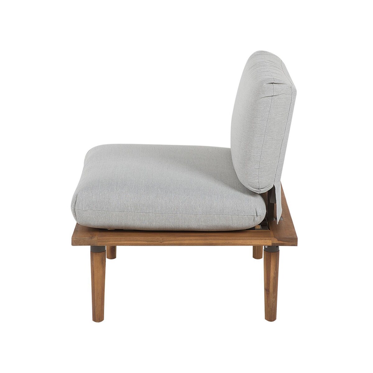 Zestaw ogrodowy ze stolikiem dla 4 osób FRASCATI Modułowy Certyfikowane drewno akacjowe Jasnoszary