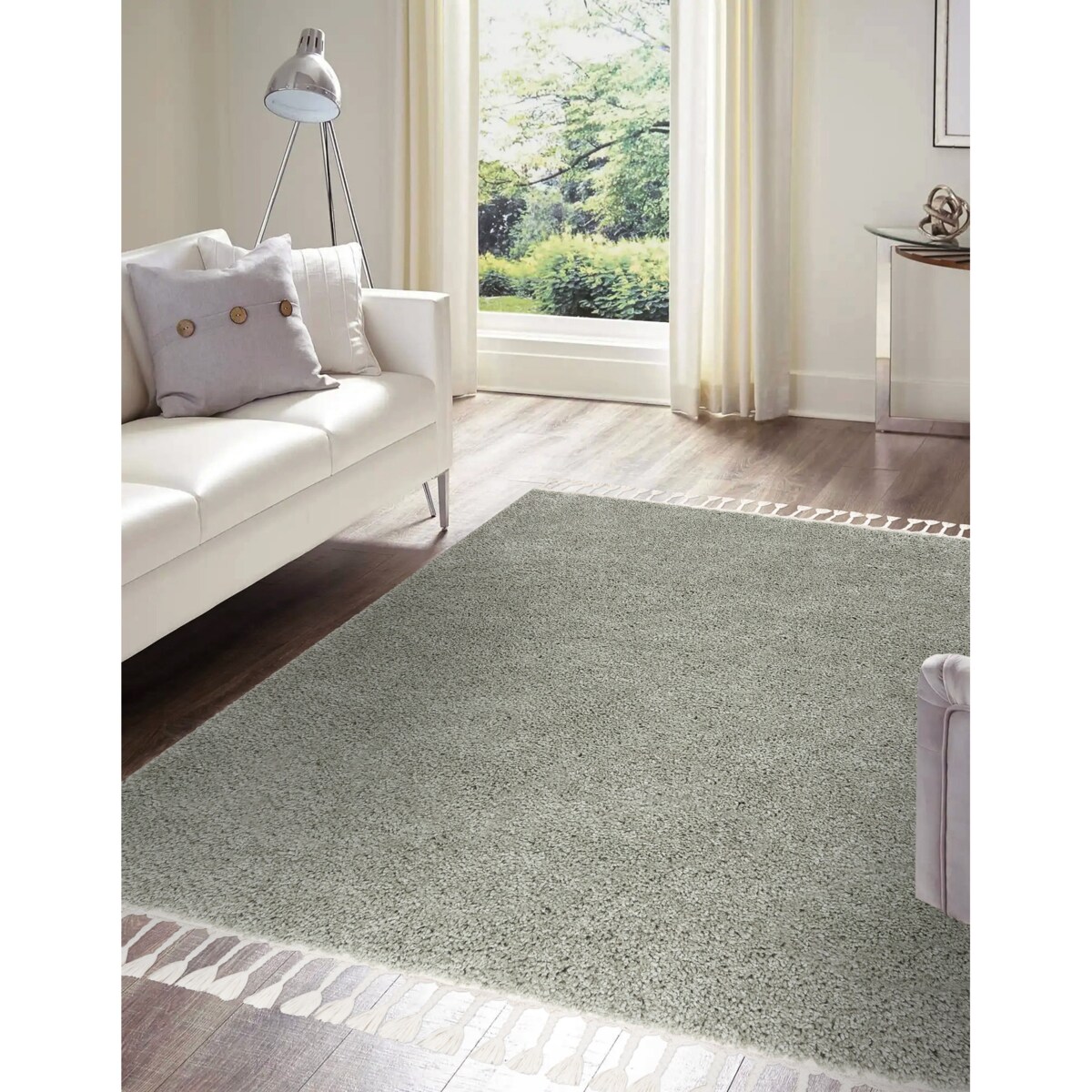 Dywan kwadratowy BERBER 9000 zielony Frędzle 120x120 cm