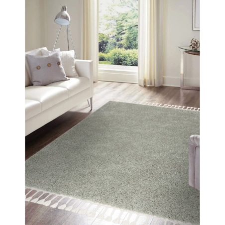 Dywan kwadratowy BERBER 9000 zielony Frędzle 120x120 cm