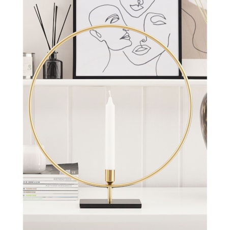 Świecznik metalowy 45 cm złoty SERAM