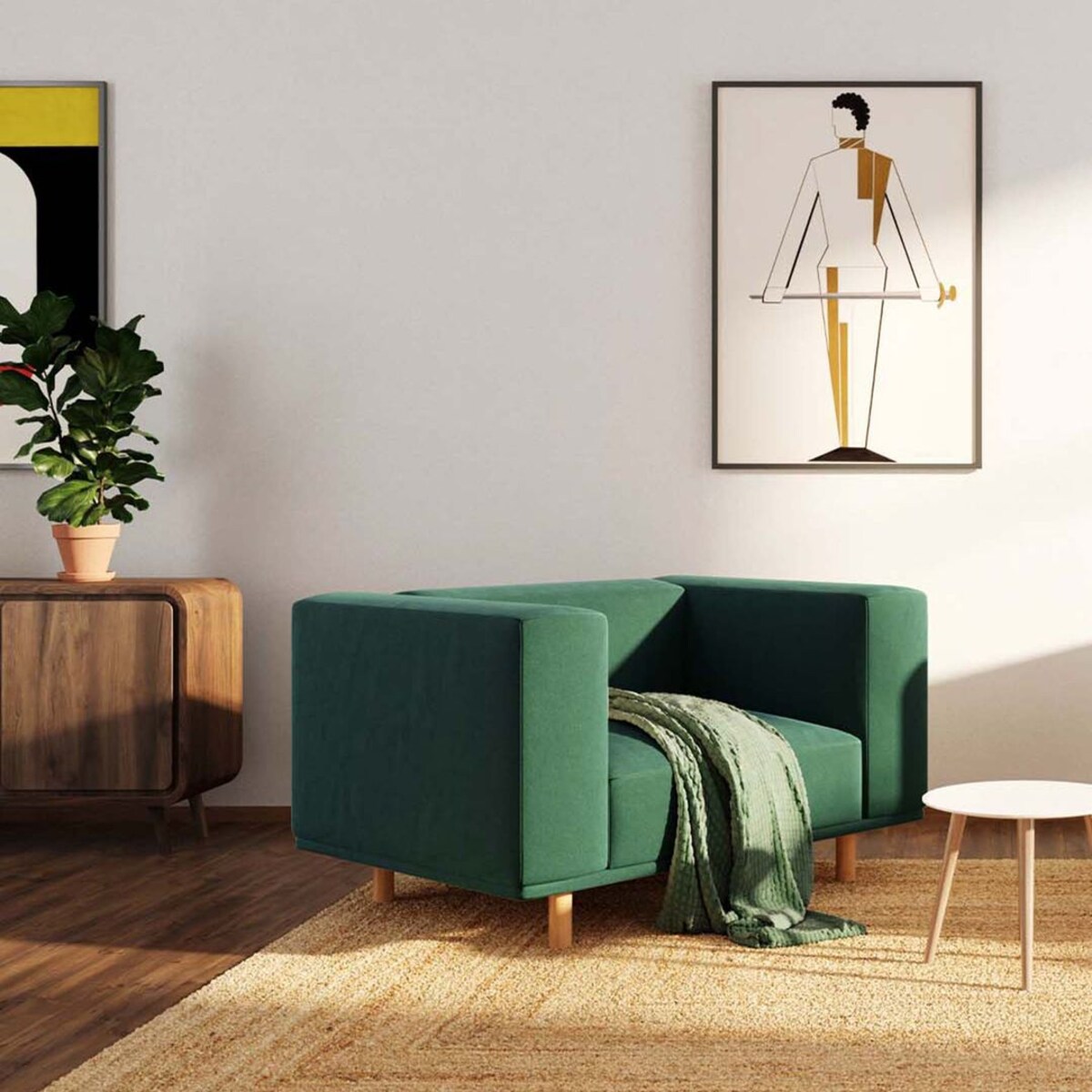 Kukumo fotel Ciemnozielony