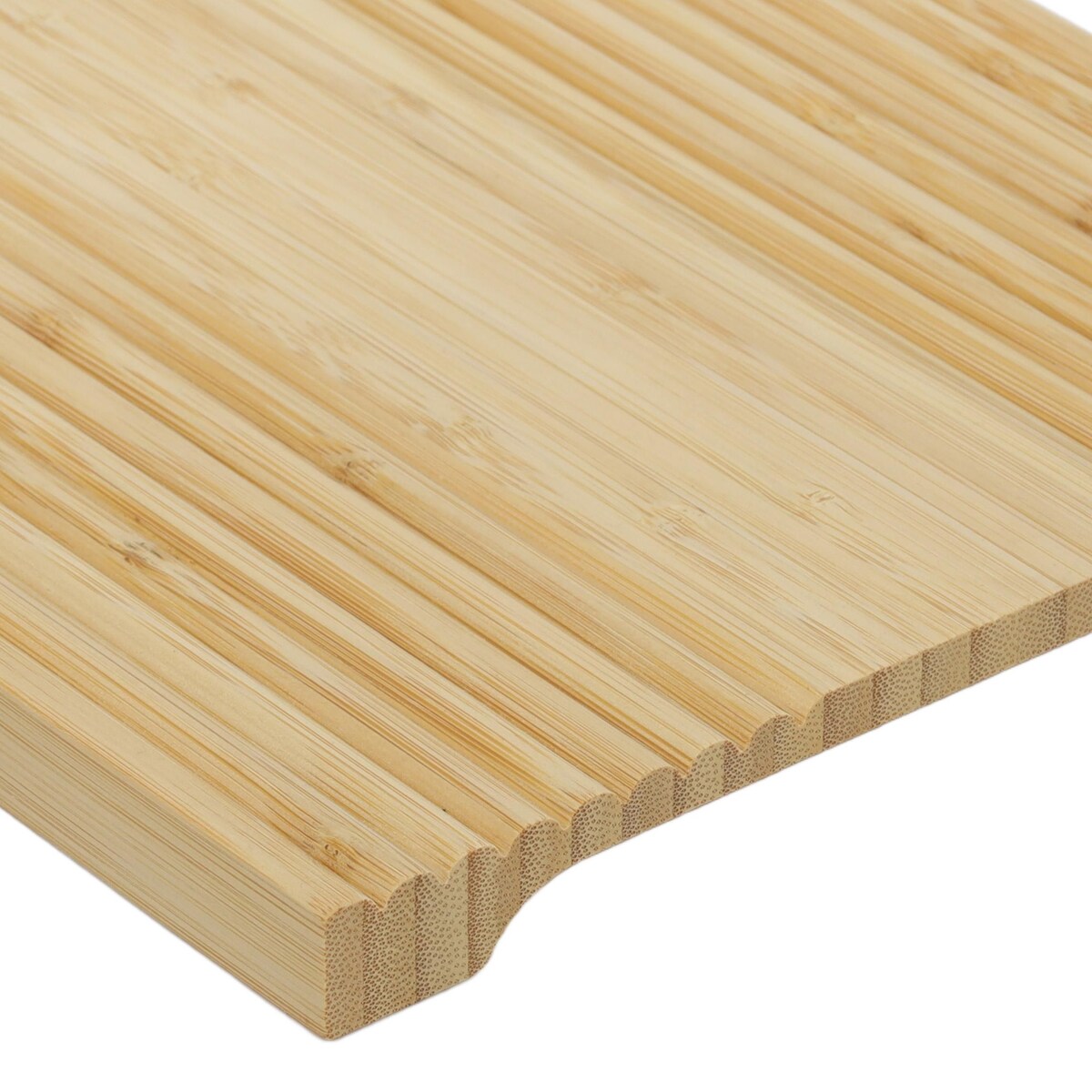 Żłobiona taca do serwowania, bambus