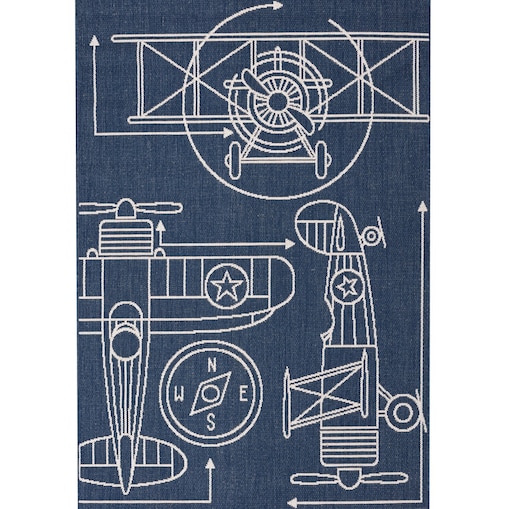 Dywan Aeroplane blue 120x170 cm, 120x170x1cm