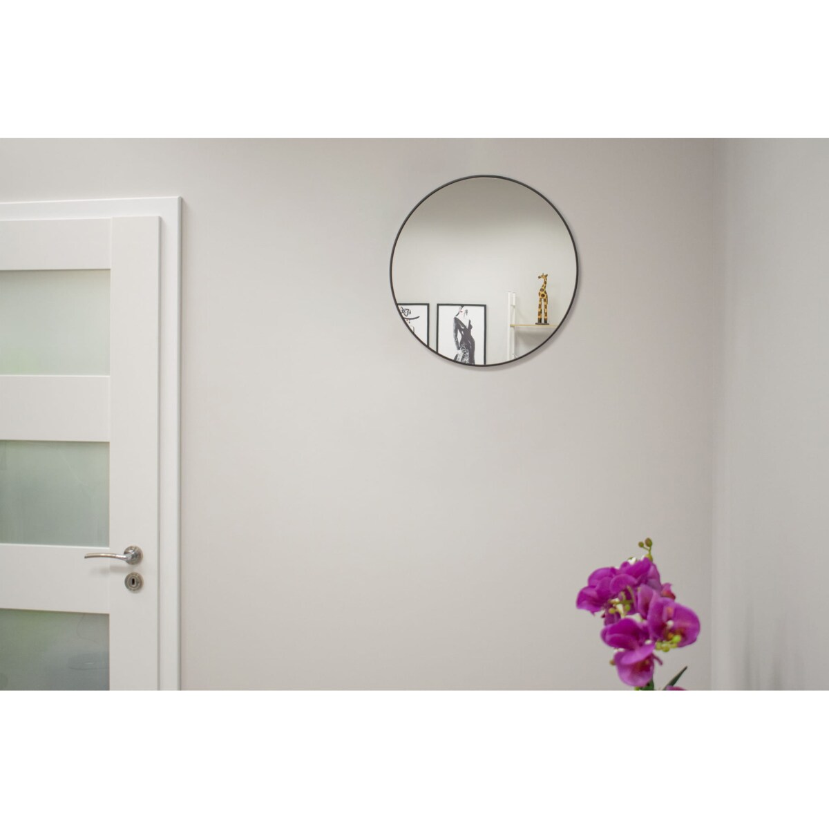 Lustro 40 Cm Czarna Rama