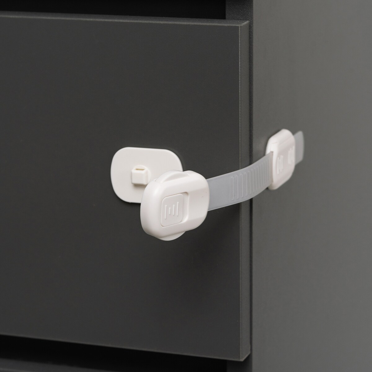 zabezpieczenia szaf i szuflad z podwójnym przyciskiem i regulacją, sipo, zestaw 6 sztuk