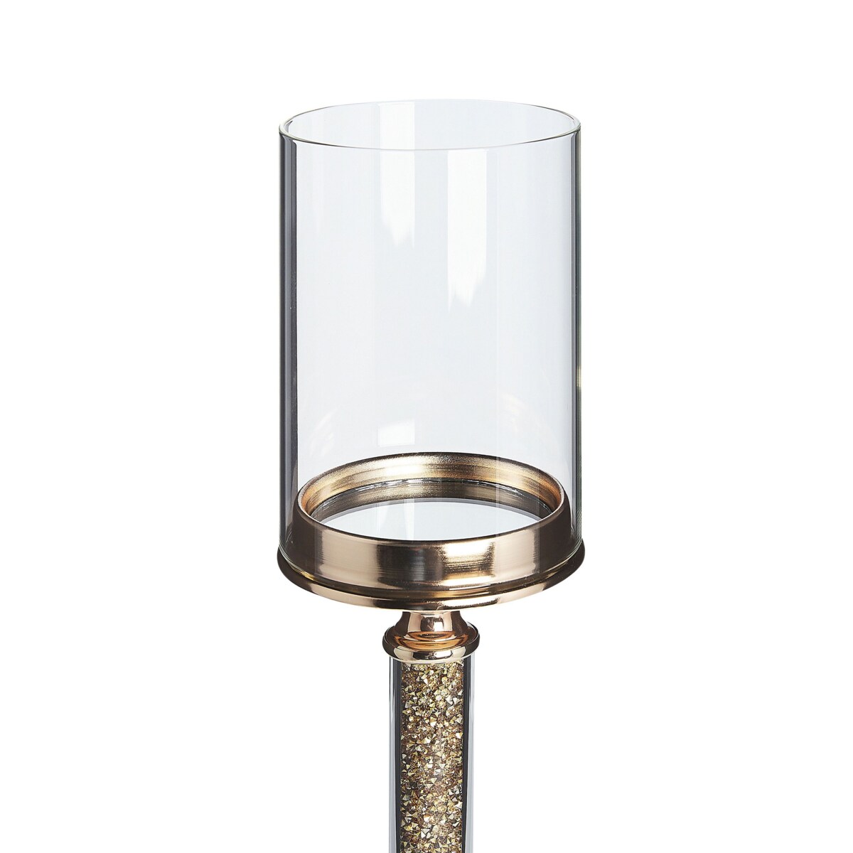 Świecznik szklany 48 cm złoty ABBEVILLE