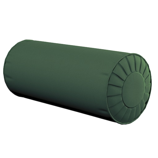 Poduszka wałek z zakładkami, forest green (zielony), Ø20 x 50 cm, Cotton Panama