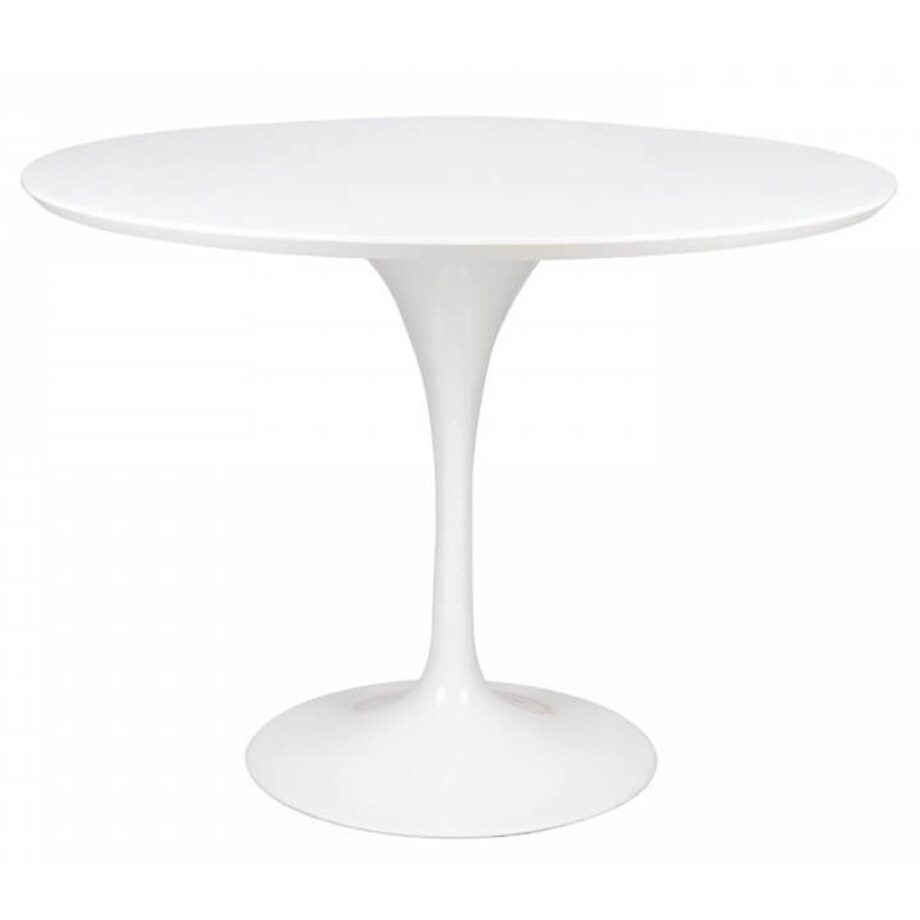 Okrągły stolik metalowy Tulip GT-09R.100 King Home 100 cm do salonu biały