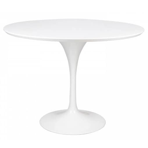 Okrągły stolik metalowy Tulip GT-09R.100 King Home 100 cm do salonu biały