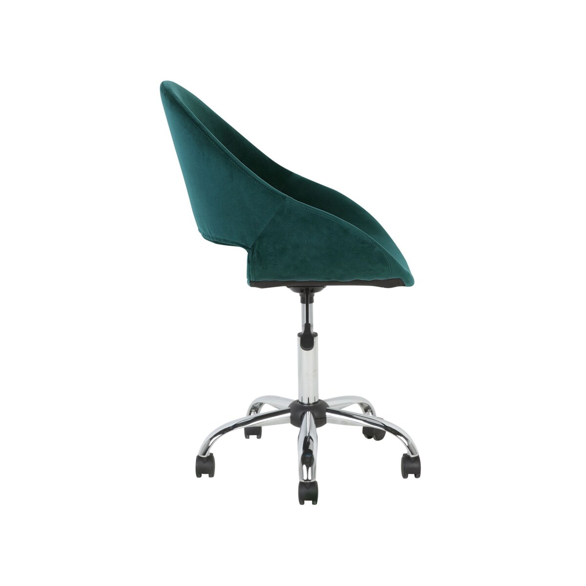 Krzesło biurowe regulowane welurowe zielone SELMA