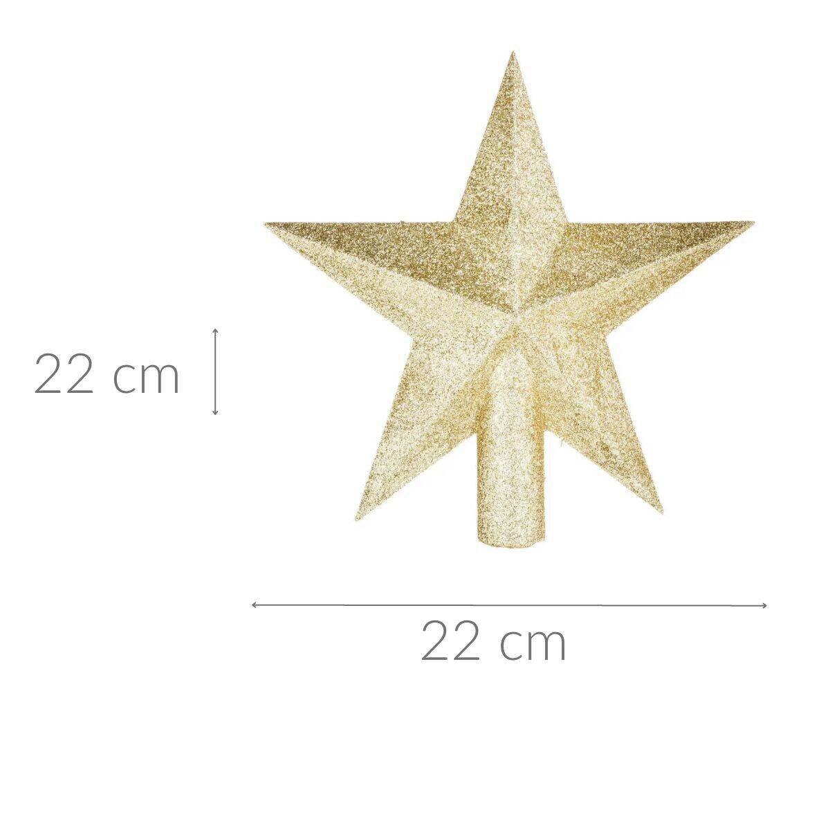 Gwiazda na czubek choinki, 22 cm