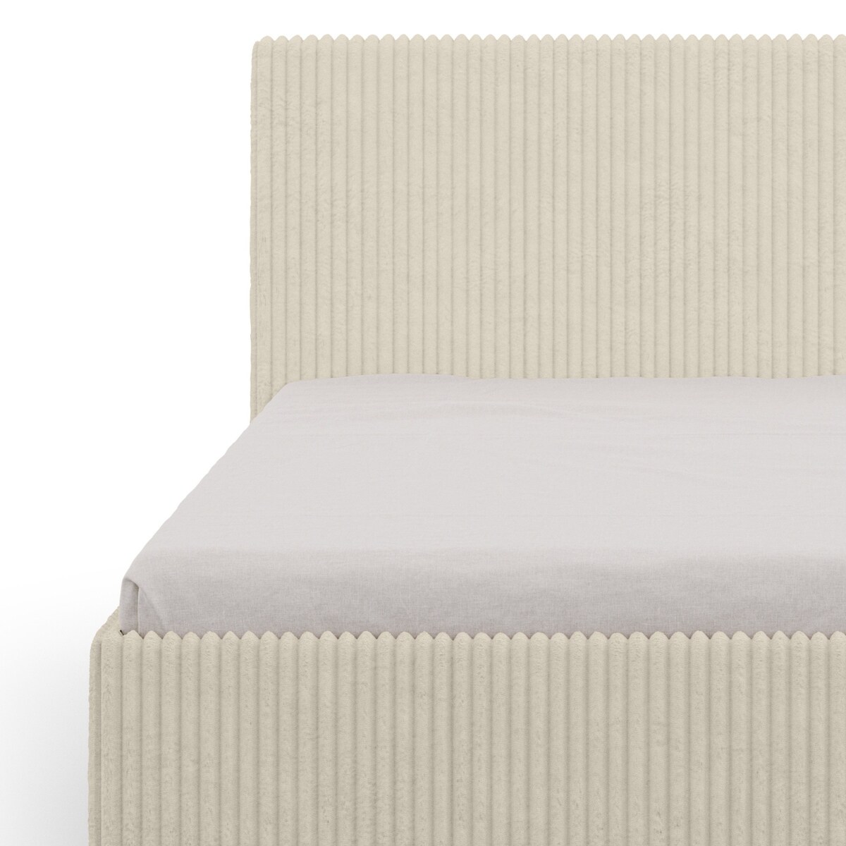 Łóżko tapicerowane 160x200 cm kremowe sztruks Gimma