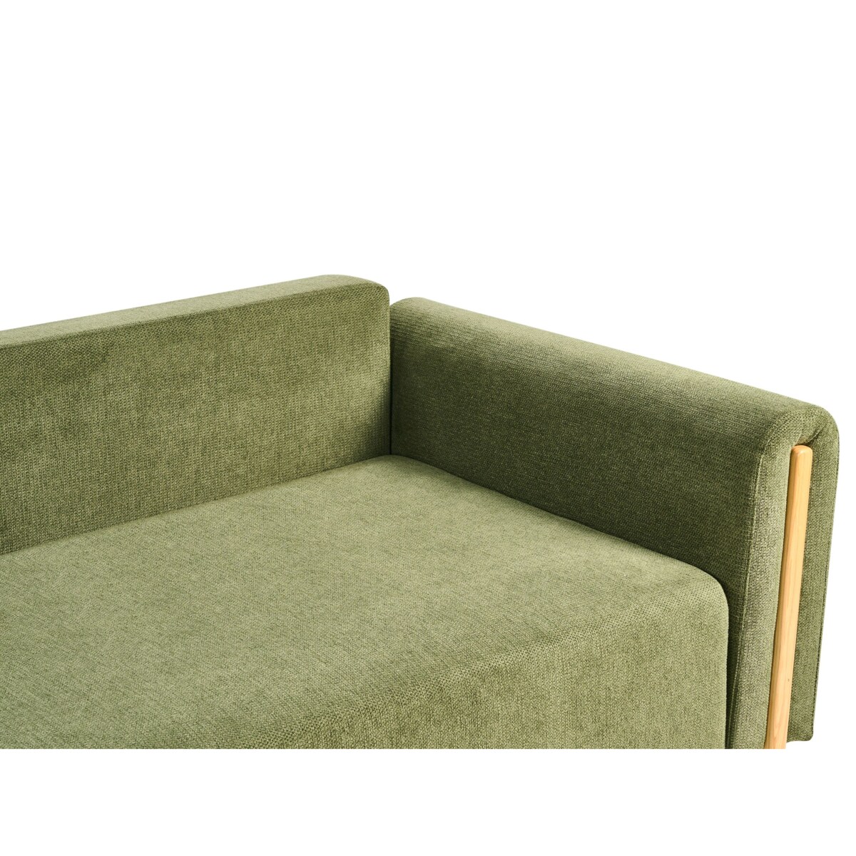 Sofa rozkładana dla 3 osób KVAM Zielony ze schowkiem