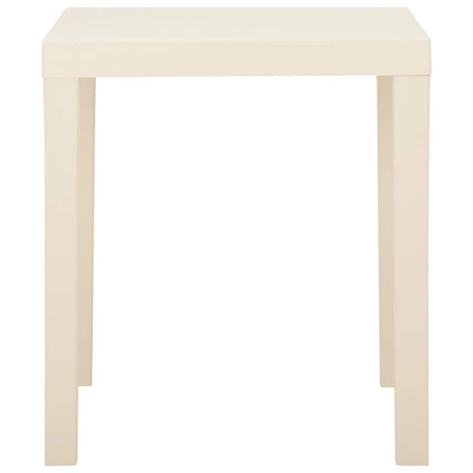 vidaXL Stolik ogrodowy, biały, 79 x 65 x 72 cm, plastikowy