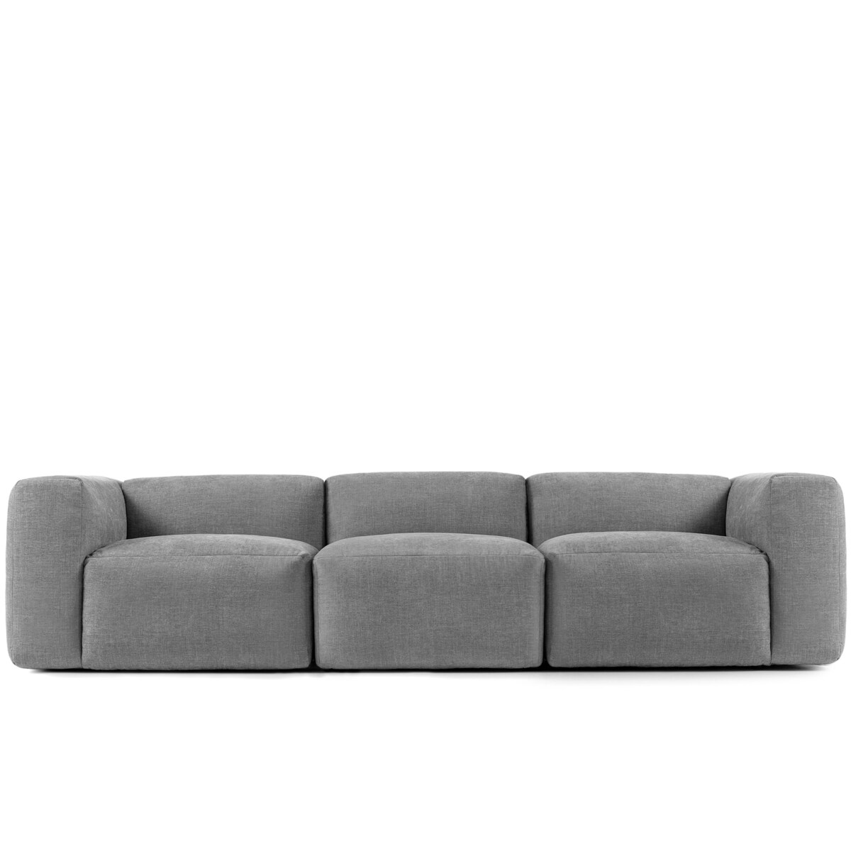 KONSIMO BUFFO 3-osobowa sofa z wyjątkowo miękkim i wygodnym siedziskiem, kolor jasny popielaty