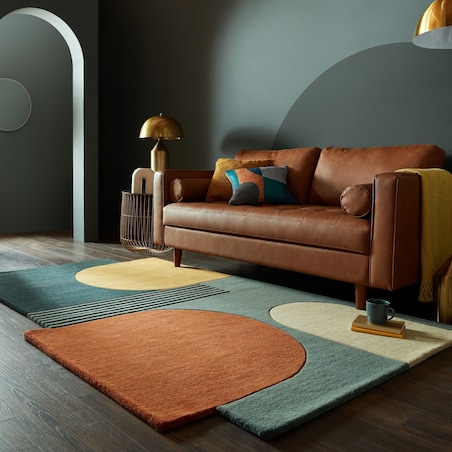 Dywan Wełniany Abstract Lozenge Wielokolorowy 120x180