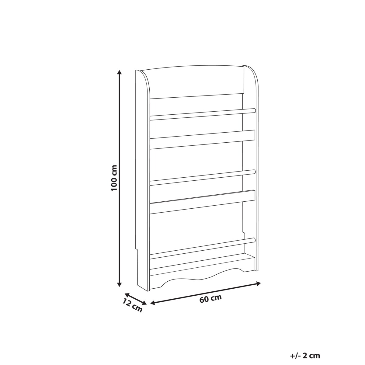 Regał ścienny MDF Biały LILOET