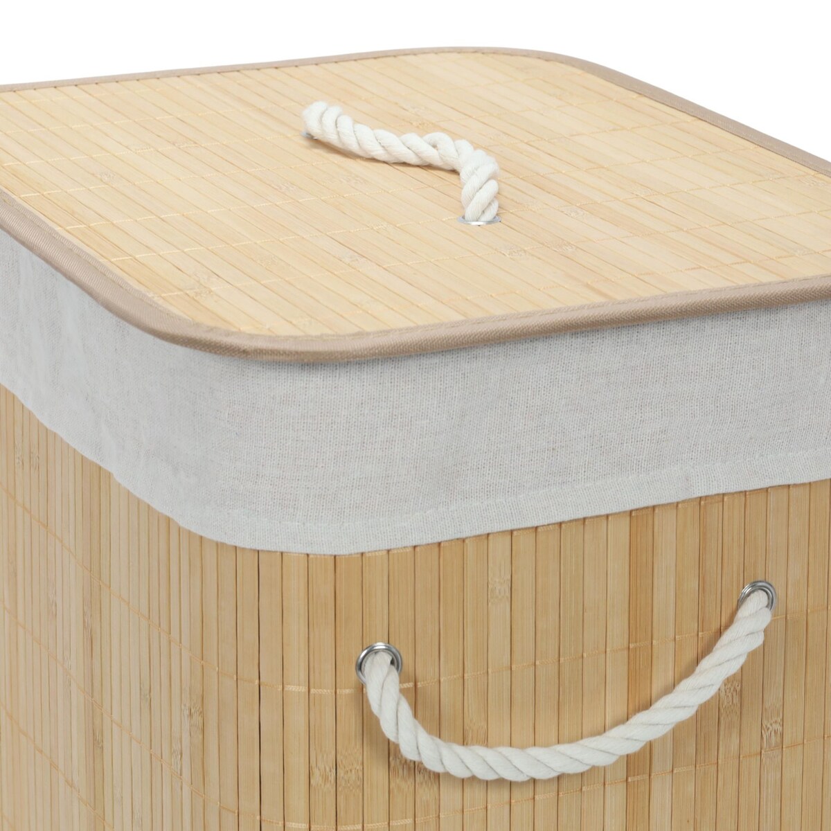 Bambusowy kosz na pranie z wyjmowanym workiem SANA, 60 l