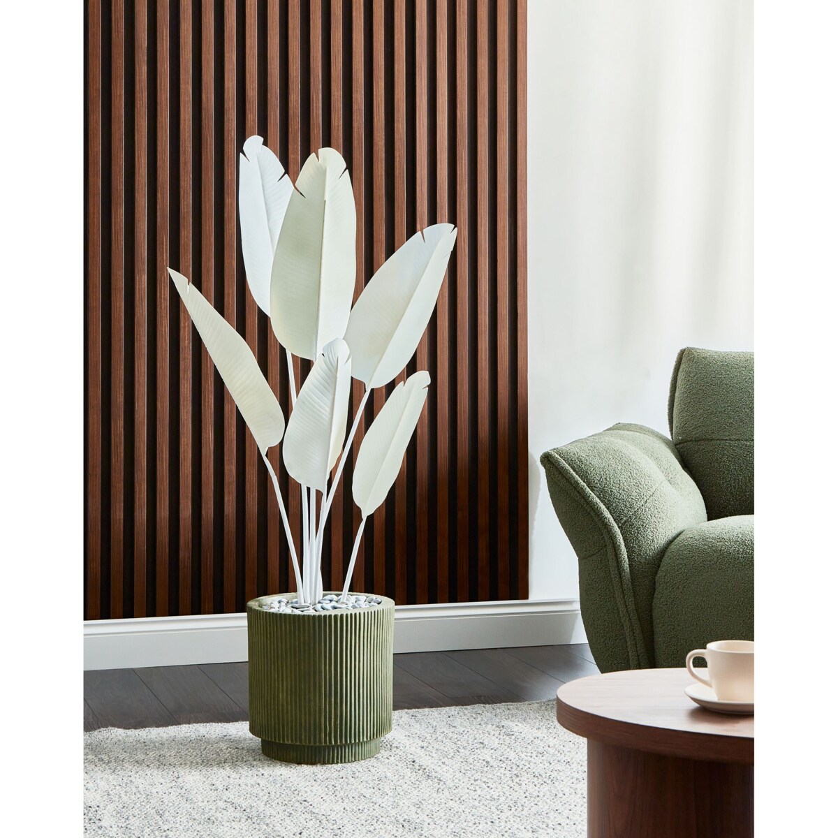 Sztuczna roślina BANANA TREE 123 cm Biały