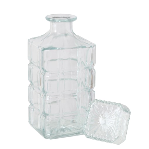Ozdobna karafka z korkiem WHISKEY, 900 ml, kolor przezroczysty, szkło