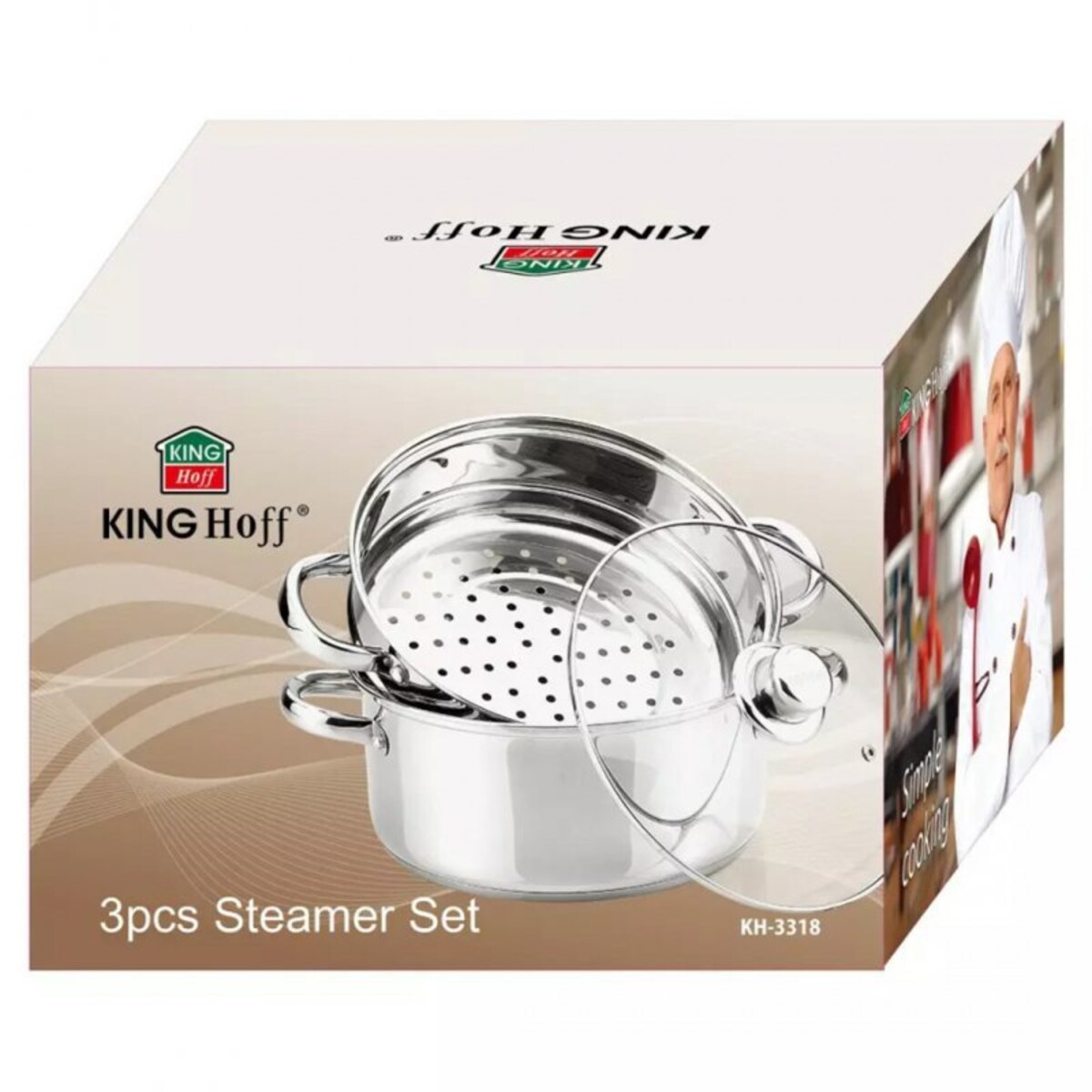 Garnek Na Parę Kinghoff 3 Elem. 24Cm Kh-3318
