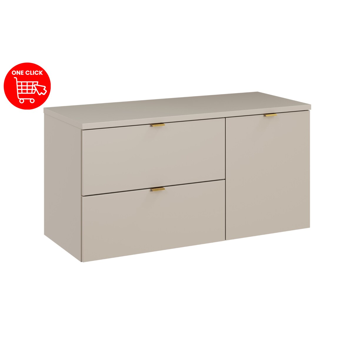 Zestaw meblowy 100cm z blatem i szafką z koszem na pranie SET-DC B 100CM LB